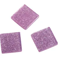 Rayher Hobby 615x Stuks Acryl Glitter Mozaiek Steentjes/tegeltjes Roze 1 X 1 Cm - Mozaiektegel