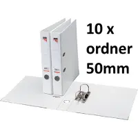 Quantore Ordner A4 50mm PP wit - 4 stuks