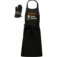 Kariban Mijncadeautje - Barbecueschort - Grill Master BBQ- zwart - XXL 97 x 68 cm - gratis BBQ- handschoen