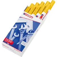 Edding 750 lakmarker geel - ronde punt - 2-4 mm - doos 10 stuks