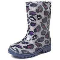 Chuva Regenlaars Kids Romy Grijs Panter-Schoenmaat 33