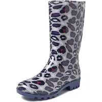 Chuva Regenlaars Women Romy Grijs Panter-Schoenmaat 38
