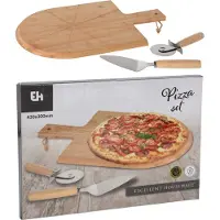Excellent houseware Pizzasnijset Naturel 43,5 X 30,5 X 3 Cm 3-delig