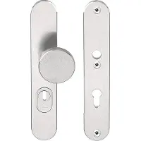 Formani Basics LB60-50KT massieve veiligheidsschilden met kerntrekbeveiliging knop/kruk SKG*** PC72 - mat RVS