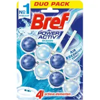 Bref Toiletblok Power Activ Oceaan Duopack - 50 gr