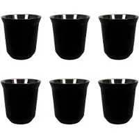 Krumble Espressokopjes staal set van 6 -