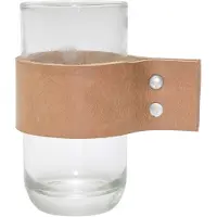 Tak Design Waterglas Wrap Me 0,7 Liter Glas/leer Bruin