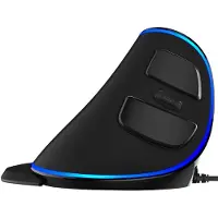 Delux Bedrade verticale muis M618PU (A825) 7200DPI (Bedraad), Muis, Zwart