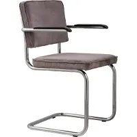 Zuiver Stoel Ridge Rib Armchair Dark Grey
