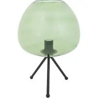 Light & Living Tafellamp Glas Groen-Matzwart Mayson Ø 30 x 43cm
