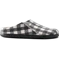 Birkenstock Zermatt Shearling Pantoffels Plaid White Wolvilt Regular-fit - Maat 41