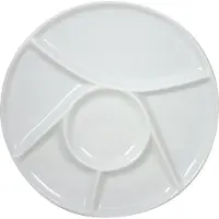 COSY&TRENDY Cosy&amp;Trendy gourmetbord met 6 vakjes - Ø 23,5 cm - wit