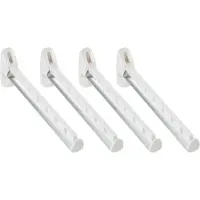 Leifheit Kledinghaak - Set van 4x stuks - inklapbaar - kunststof - wit - 31 cm