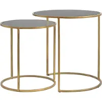 Light & Living bijzettafel duarte Ø50x52cm - set van 2