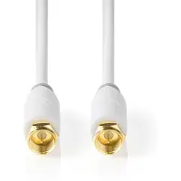 Nedis Satelliet- en Antennekabel | F-Male naar F-Male | 3 m | Wit | 1 stuks - CSBW41000WT30 CSBW41000WT30