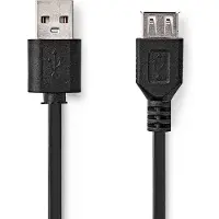 Nedis CCGB60010BK30, 3 meter, Mini-USB B, USB A, USB 2.0, 0,48 Gbit/s, Zwart
