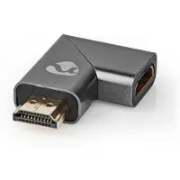 Nedis HDMI-Adapter | HDMI Male / HDMI Connector | HDMI Female / HDMI Output | Verguld | Rechts Gehoekt | A
