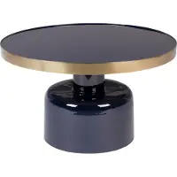 Zuiver Glam Salontafel ijzer/glas Ø60x35 cm