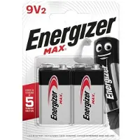Energizer Batterij Max 9V 6LR61 21000 mAh Alkaline 2 Stuks