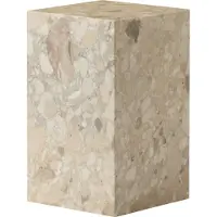 Audo Copenhagen Plinth Tall Bijzettafel 51x30 Cm - Bijzettafels & buffetten Marmer Kunis Breccia - 71009-002119