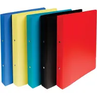 Exacompta ringmap ondoorschijnend, ft A4 maxi, PP, 2 ringen van 3 cm, 5 geassorteerde kleuren - 4 stuks
