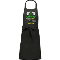 Kariban Leeftijd cadeau - Luxe keukenschort - BBQ schort - verjaardag - Awesome 75 jaar - chique grijs