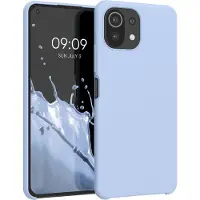 Kwmobile telefoonhoesje geschikt voor Xiaomi 11 Lite (5G) NE / Mi 11 Lite (5G) - Hoesje met siliconen coating - Smartphone case in mat lichtblauw