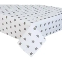Clayre & Eef Tafelkleed 150x250 Cm - Bruin, Grijs, Wit - Katoen, 100% Katoen