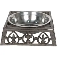 Clayre & Eef Bruine Dieren voerbak 28*28*8 cm / 820 ml 6Y3061