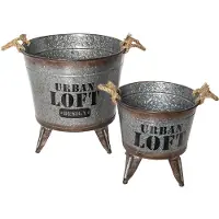 Clayre & Eef Opbergkist (Set V 2) 5y0545 Ø 50*49 Cm / Ø 36*36 Cm (2) -