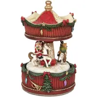 Clayre & Eef Multi Muziekdoos draaimolen Ø 11*17 cm 6PR2847