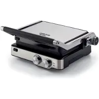 Ariete 1918/00 - GRILL & TASTE -Contactgrill - 180º Uitklapbaar - Grill Apparaat met Uitneembare Platen - 5 Standen - Tosti en Panini ijzer - 2000W - timer