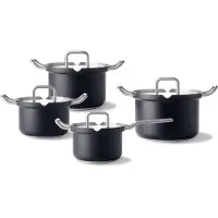 BK Q-linair Master pannenset 4 delig black - RVS - Kooksets |