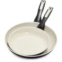 Greenpan Rio Healthy Ceramic Nonstick, koekenpanset, 8" en 10", zwart