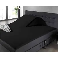 Dreamhouse Splittopper hoeslaken - katoen - zwart - 180x210 cm