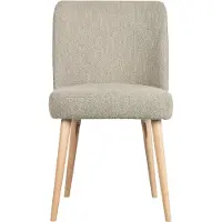 Vtwonen Force Eetkamerstoel - Boucle - Naturel - 81x47x58