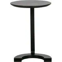 Woood Floor Bijzettafel - Hout/Metaal - Zwart - 57x39x39