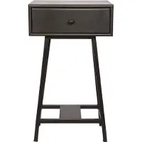 Woood Skybox Sidetable - Hout/Metaal - Zwart - 70x45x30