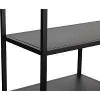Woood Teun Vakkenkast - Metaal - Zwart - 188x85x35