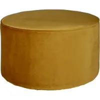 Woood Sara Poef Laag - Velvet - Oker - 36x60x60
