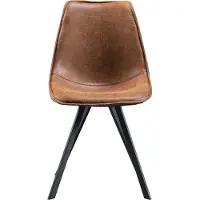 Woood Swen Eetkamerstoel - PU - Cognac - Set van 2