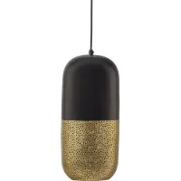 Woood Tirsa Hanglamp - Metaal - Zwart/Brass - 46x20x20
