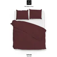Zohome Zo Home Dekbedovertrek Katoen Satijn Satinado Uni - spicy red 260x200/220cm