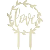 My Dream Day Taarttopper Love Goud Acryl - - 1 stuks