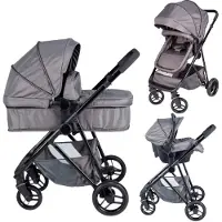 Bebies First Kinderwagen 3in1 Optima Grey