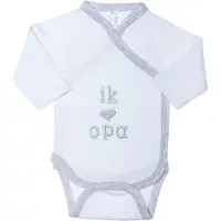 Petit villain Ik Love Opa Maat 56 3m Wit Romper