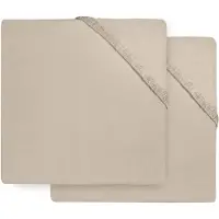 Jollein Hoeslaken Parkmatras 75x95 Jersey Nougat 2-pack