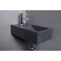 Forzalaqua Venetia fontein 40x20cm links met kraangat graniet gepolijst