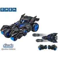 Die Cast Max catapult Car 3in1 - pull-back - licht en geluid - Metal Gear Rising auto met 2 motors - 1:32 Black