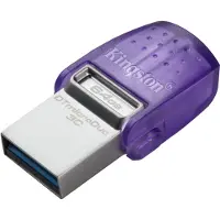 Kingston DataTraveler microDuo 3C USB-stick Retail 64 GB RVS, Violet DTDUO3CG3/64GB USB-A 3.2 Gen 1, USB-C